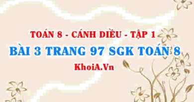 Bài 3 trang 97 SGK Toán 8 tập 1 Cánh Diều